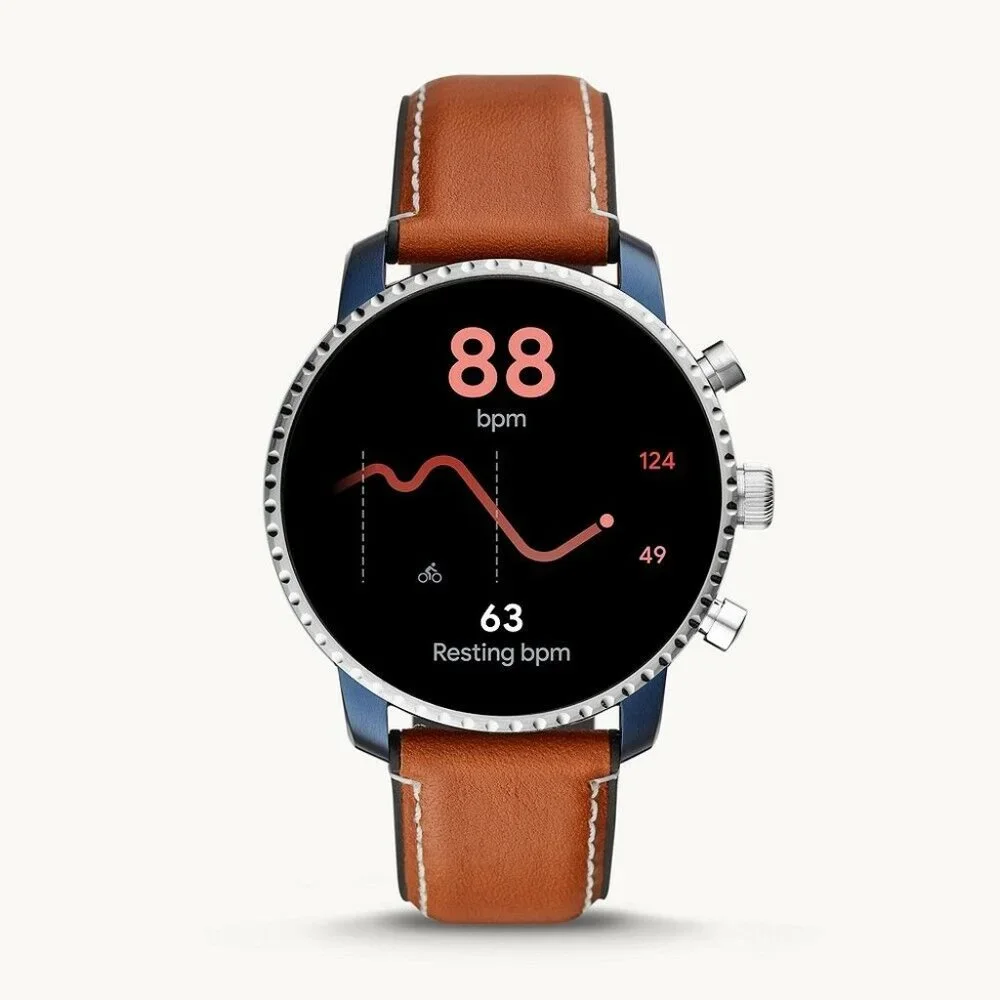 $275 MSRP | Fossil FTW4016 Gen 4 Smartwatch Explorist HR Tan Leather